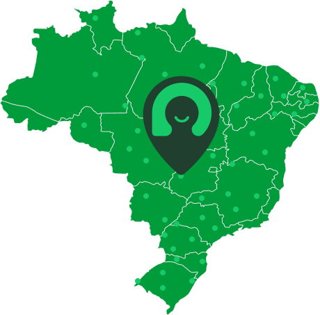 Mapa do Brasil demonstrando as divérsas regiões